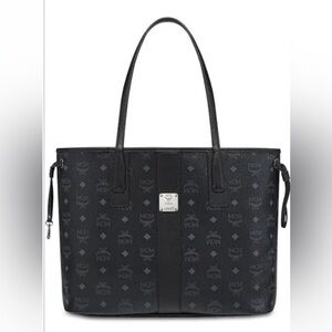 MCM Black Monogram Tote Midium